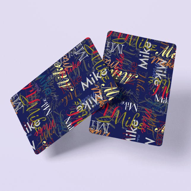 Personalisierter Farbname erstellen Spielkarten (a colorful pattern)