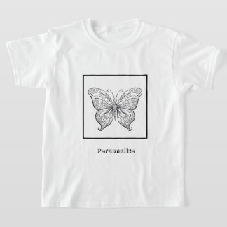 Personalisierter Farbschmetterling T-Shirt