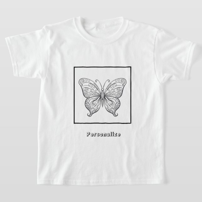 Personalisierter Farbschmetterling T-Shirt (Ablage )