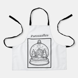 Personalisierter Farbschneeglobe Schürze