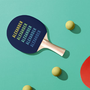 Personalisierter Farbverlauf mit Namen Tischtennis Schläger