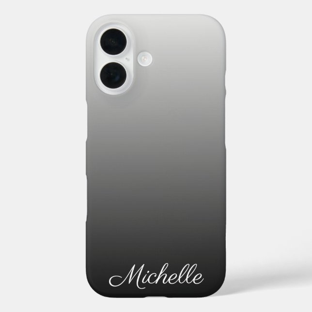 Personalisierter Farbverlauf Ober-schwarze Farbtön Case-Mate iPhone Hülle (Rückseite)