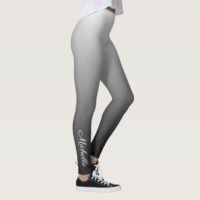 Personalisierter Farbverlauf Ober-schwarze Farbtön Leggings (Rechts)