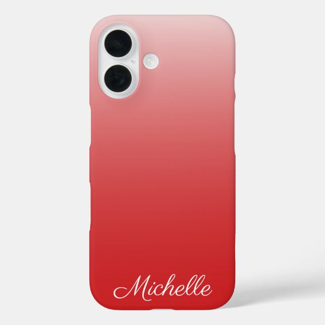 Personalisierter Farbverlauf Ombre Rot Case-Mate iPhone Hülle (Rückseite)