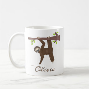 Personalisierter Faultier-Kaffeebecher Faultier-Ge Kaffeetasse