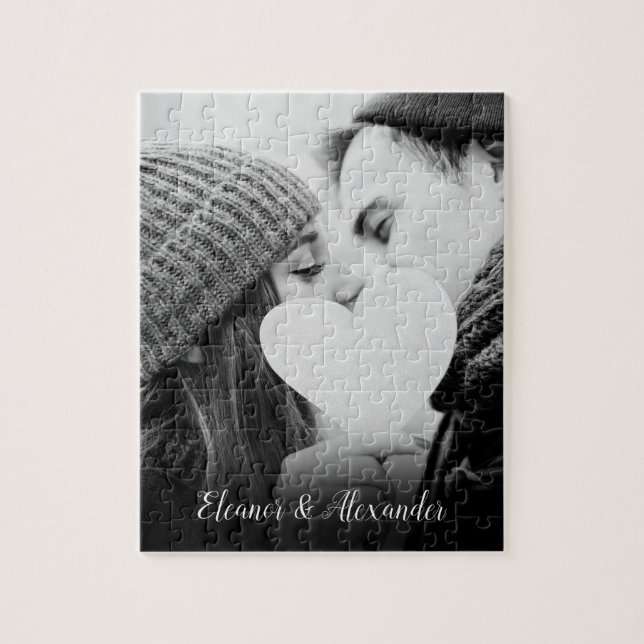 Personalisierter Favorit Couple Foto Keepake Puzzle (Vertikal)