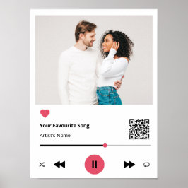 Personalisierter Favorit Song - Canvas Print Poster