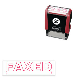 Personalisierter FAXED Roter Selbstfärbender Stemp Permastempel
