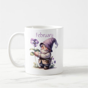 Personalisierter Februar Geburtstag Month Garden G Kaffeetasse