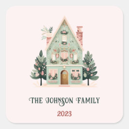 Personalisierter Festkleber Quadratischer Aufkleber