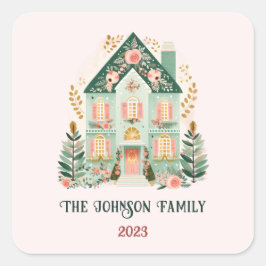 Personalisierter Festkleber Quadratischer Aufkleber