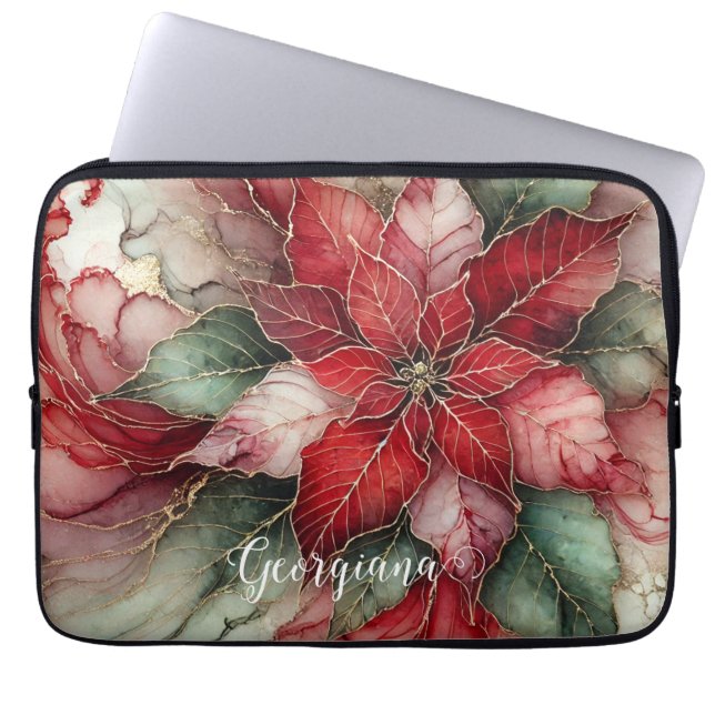 Personalisierter festlicher Bluthochdruck Tinte Po Laptopschutzhülle (Vorderseite)