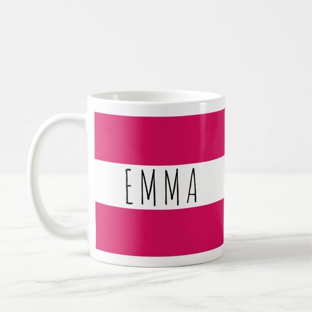 Personalisierter Fetter Name Benutzerdefinierter M Kaffeetasse (Links)