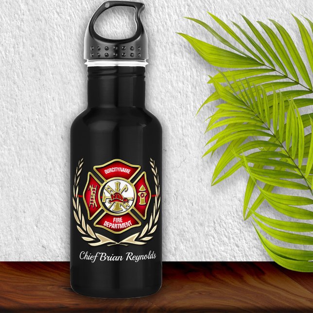 Personalisierter Feuerwehrmann Edelstahlflasche (Von Creator hochgeladen)
