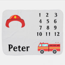 Personalisierter Feuerwehrmann Monatlicher Meilens