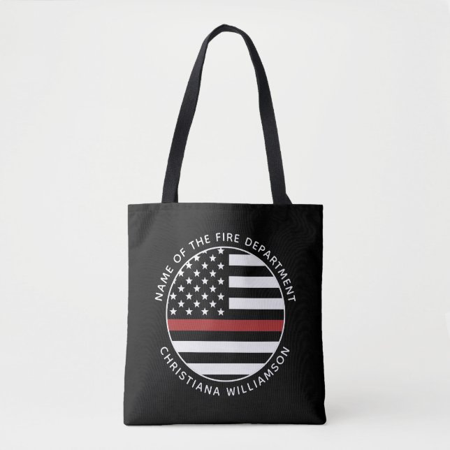Personalisierter Firefighter Thin Red Line USA-Fla (Vorderseite)