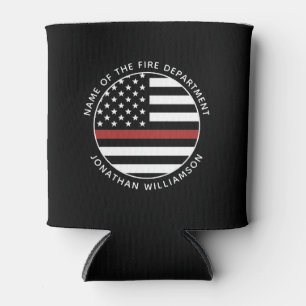 Personalisierter Firefighter Thin Red Line USA-Fla Dosenkühler