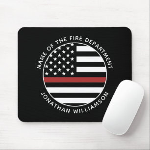 Personalisierter Firefighter Thin Red Line USA-Fla Mousepad