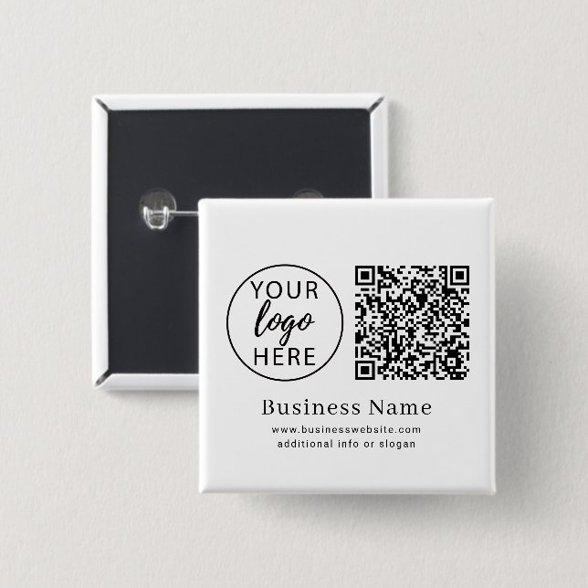 Personalisierter Firmen-Branding-Logo-Scan Button (Vorne & Hinten)