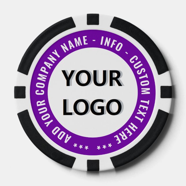 Personalisierter Firmenlogo-Text Marken-Pokerchips Pokerchips (Vorderseite)
