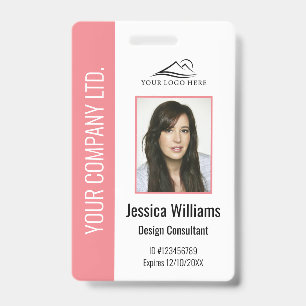 Personalisierter Firmenmitarbeiter Pink-ID-Abzeich Ausweis