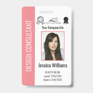 Personalisierter Firmenmitarbeiter Pink-ID Ausweis