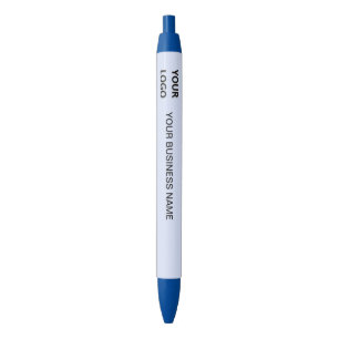 Personalisierter Firmenname und Logo - Blau - Kugelschreiber