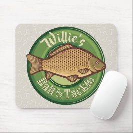 Personalisierter Fisch und Kackelladen Angelfänger Mousepad