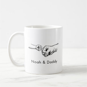 Personalisierter Fist Bump Dad Becher Vatertagsg Kaffeetasse