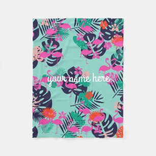 Personalisierter Flamingo-Blanket Fleecedecke
