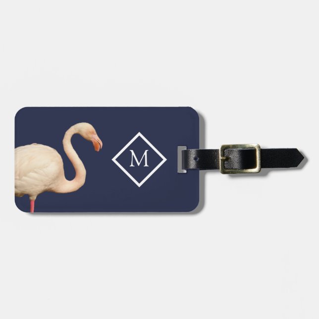 Personalisierter Flamingo-Gepäck-Umbau Gepäckanhänger (Vorderseite horizontal)