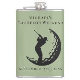Personalisierter Flasche | Bachelor Golf Weekend Flachmann