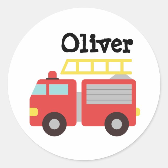 Personalisierter Flaschenaufkleber mit rotem Feuer Runder Aufkleber (Vorderseite)