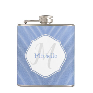Personalisierter Flask mit blauem Sand Flachmann