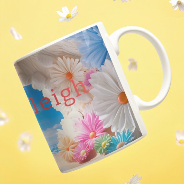 Personalisierter Floral Cove 3D-Look Strand Kaffeetasse (Von Creator hochgeladen)