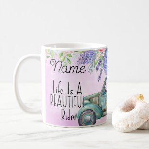 Personalisierter Floral Truck Design Kaffeebecher Kaffeetasse