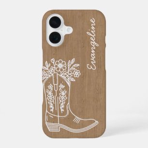Personalisierter floraler Boot-Phone-Case iPhone 16 Hülle