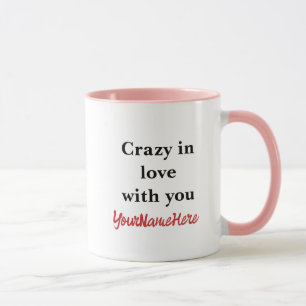 Personalisierter floraler Herz-Valentinstag-Kaffee Tasse