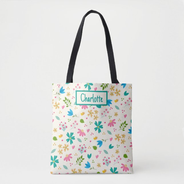 Personalisierter floraler Individuelle Name (Vorderseite)