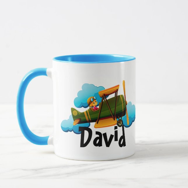 Personalisierter Flugzeug-Kaffeebecher Tasse (Links)
