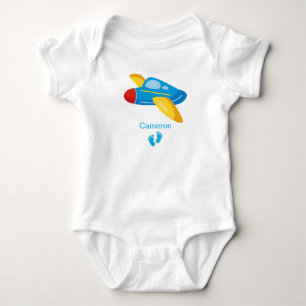 Personalisierter Flugzeug Name Baby Geschenk Niedl Strampler