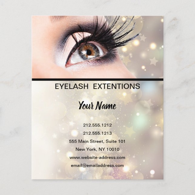 personalisierter Flyer von Lashes (Vorne)
