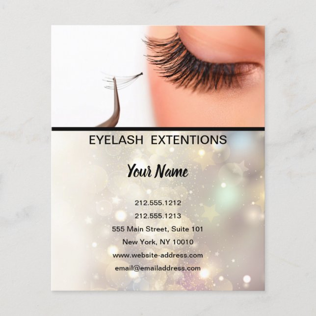 personalisierter Flyer von Lashes (Vorne)