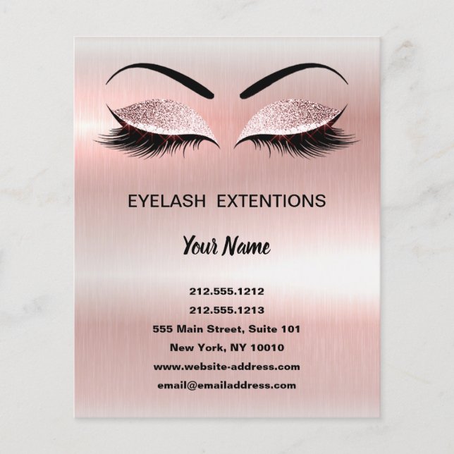personalisierter Flyer von Lashes (Vorne)