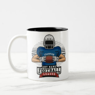 Personalisierter Football-Liga-Spieler-Team-Champi Zweifarbige Tasse