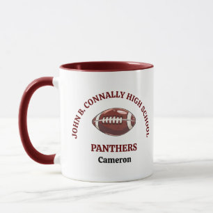 Personalisierter Footballspieler der Maroon High S Tasse