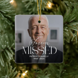 Personalisierter Forever Missed Gedenkschmuck Keramikornament