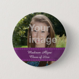 Personalisierter Foto-Abschlussjahr-Button Button