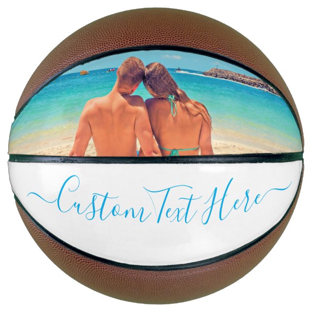 Personalisierter Foto-Basketball und eigener Text Basketball (Vorderseite)