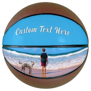 Personalisierter Foto-Basketball und eigener Text Basketball